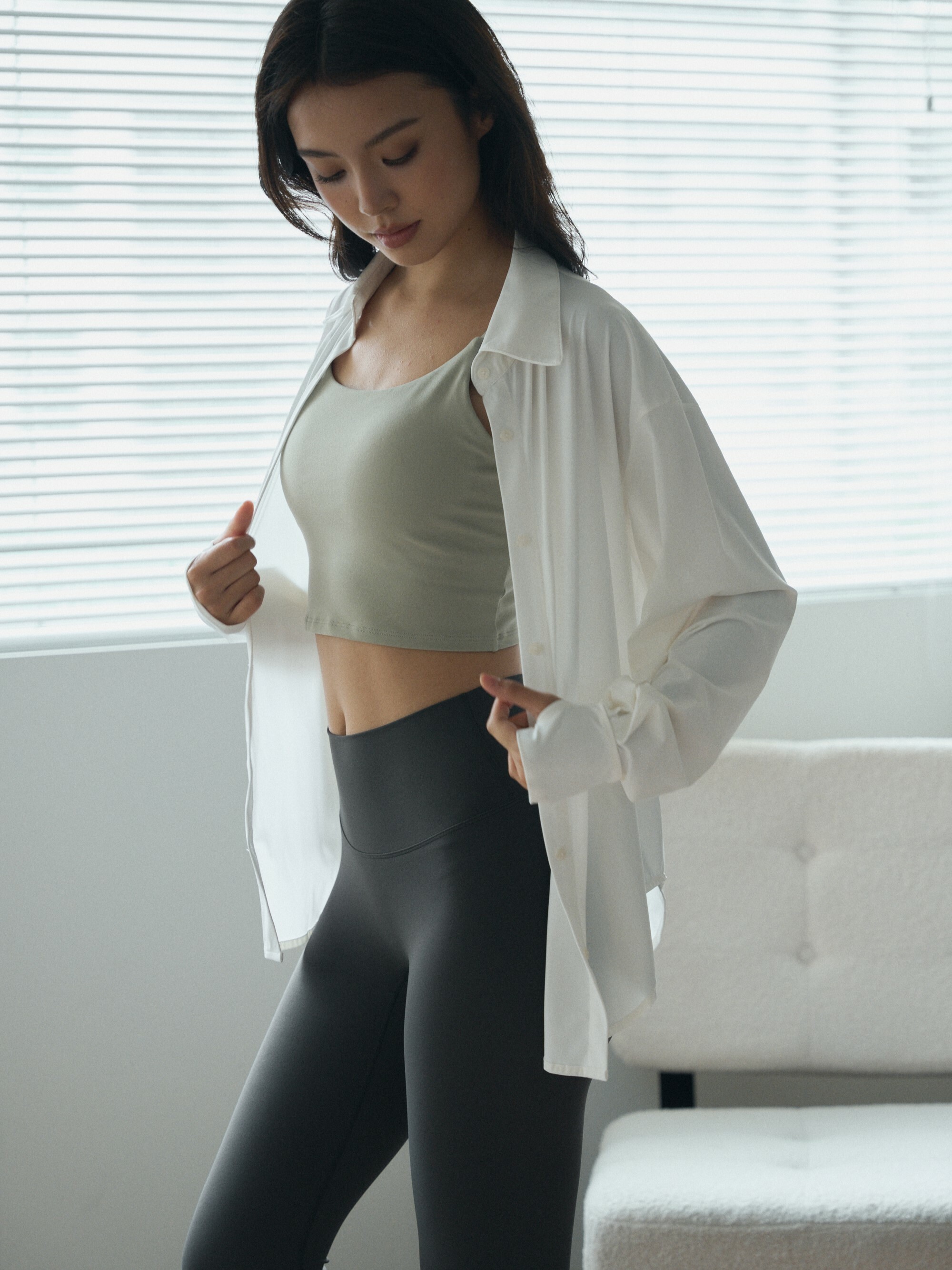 抗UV防曬襯衫-白色