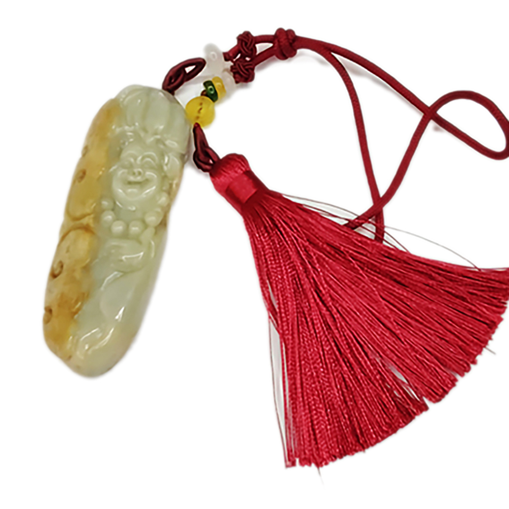 彌勒佛{黃翡雙彩冰糯種}掛飾【十方】135530