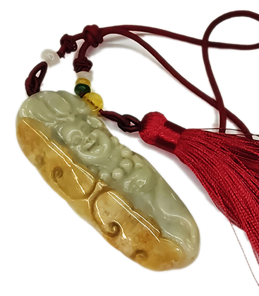 彌勒佛{黃翡雙彩冰糯種}掛飾【十方】135530