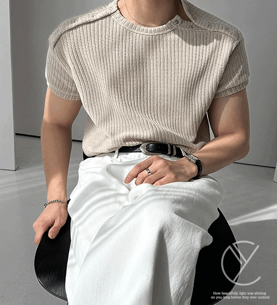 Prosum 雙亨利領短袖T卹