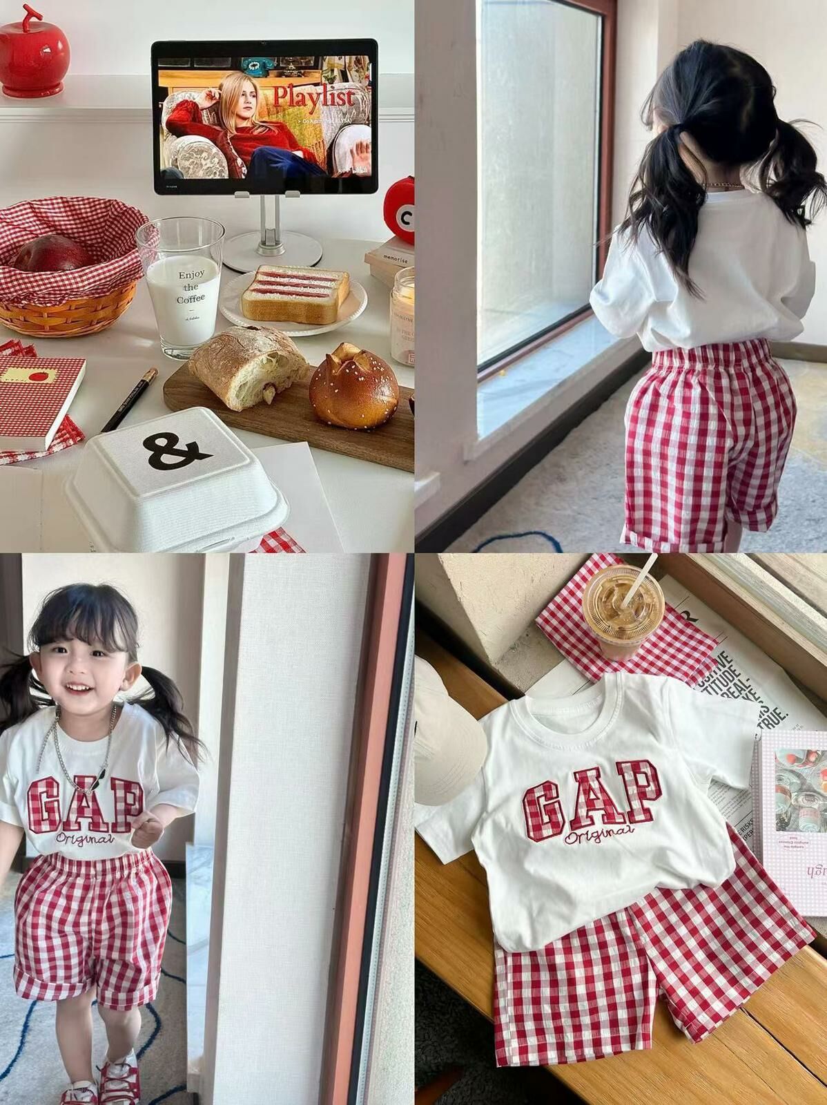 廠單 Gap彩色格仔套裝