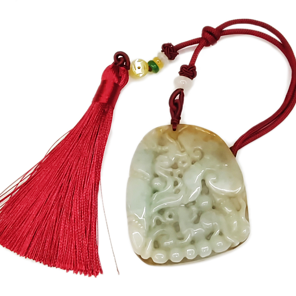 吉祥如意{蜜糖黃}緬甸玉吉祥掛飾【十方】135604