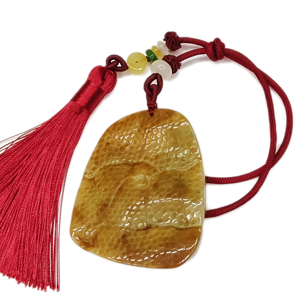 吉祥如意{蜜糖黃}緬甸玉吉祥掛飾【十方】135604