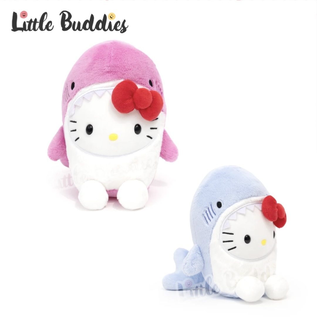 美版 Sanrio Hello Kitty 鯊魚造型 豆袋公仔