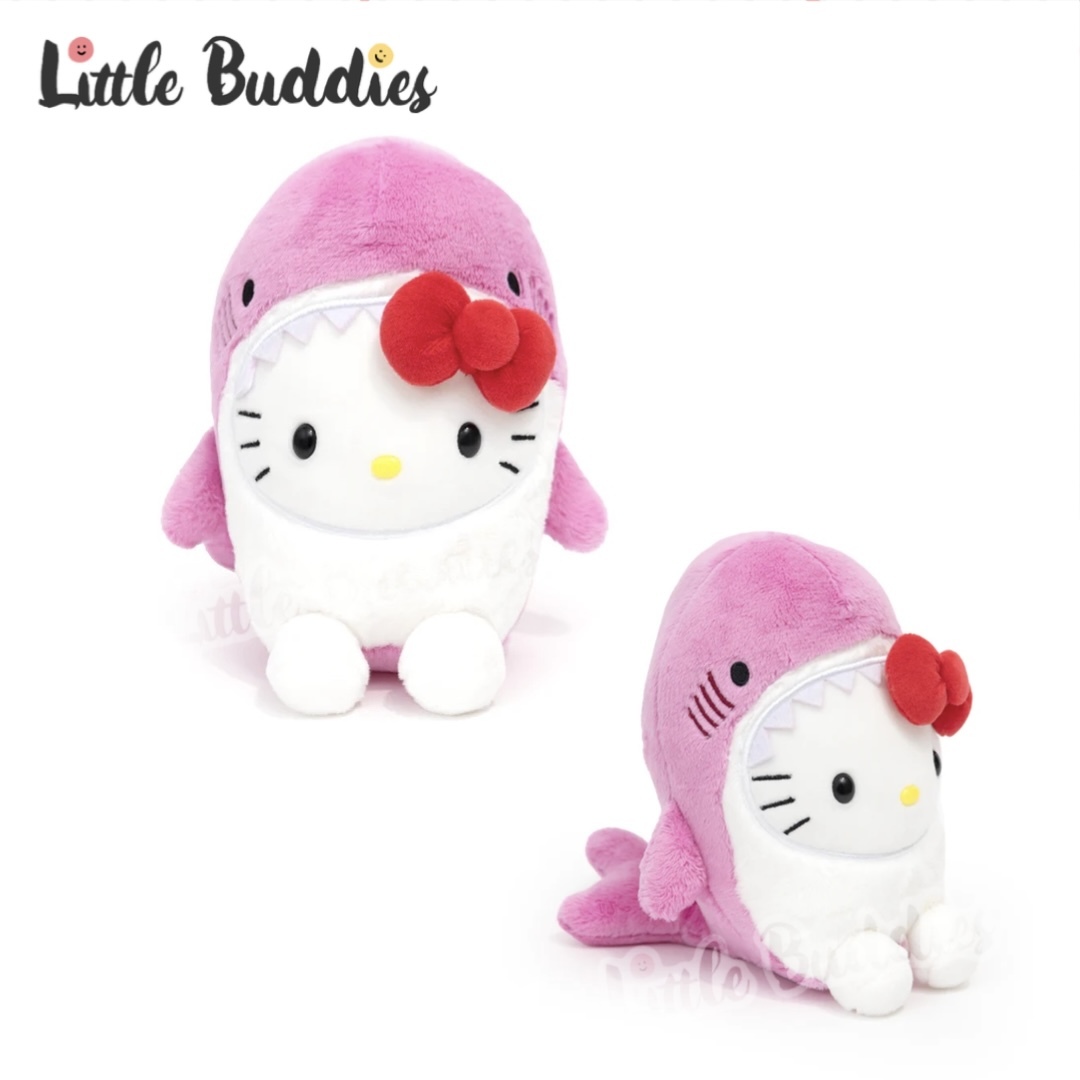美版 Sanrio Hello Kitty 鯊魚造型 豆袋公仔