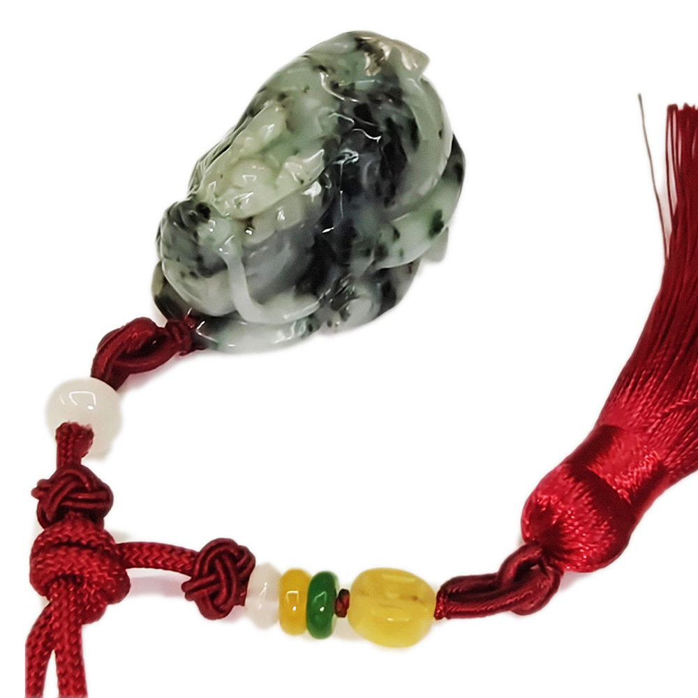 龍龜{玉}飄蘭花吉祥掛飾【十方】134181