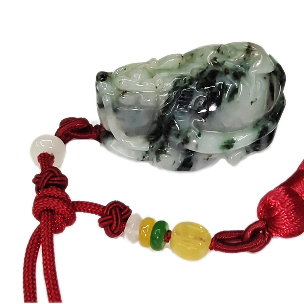 龍龜{玉}飄蘭花吉祥掛飾【十方】134181