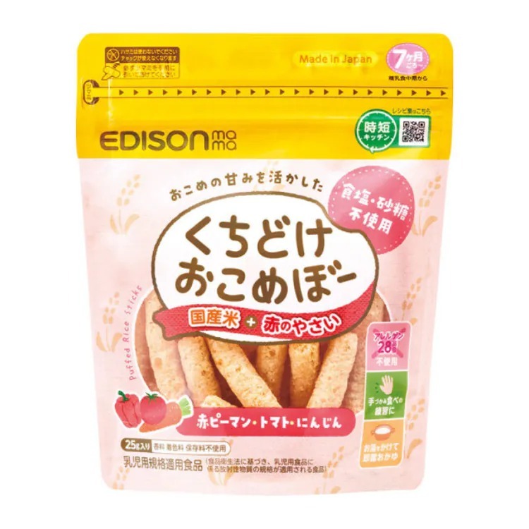 EDISONmama 紅蔬菜米棒25G (7M+)(食用期限:18個月)