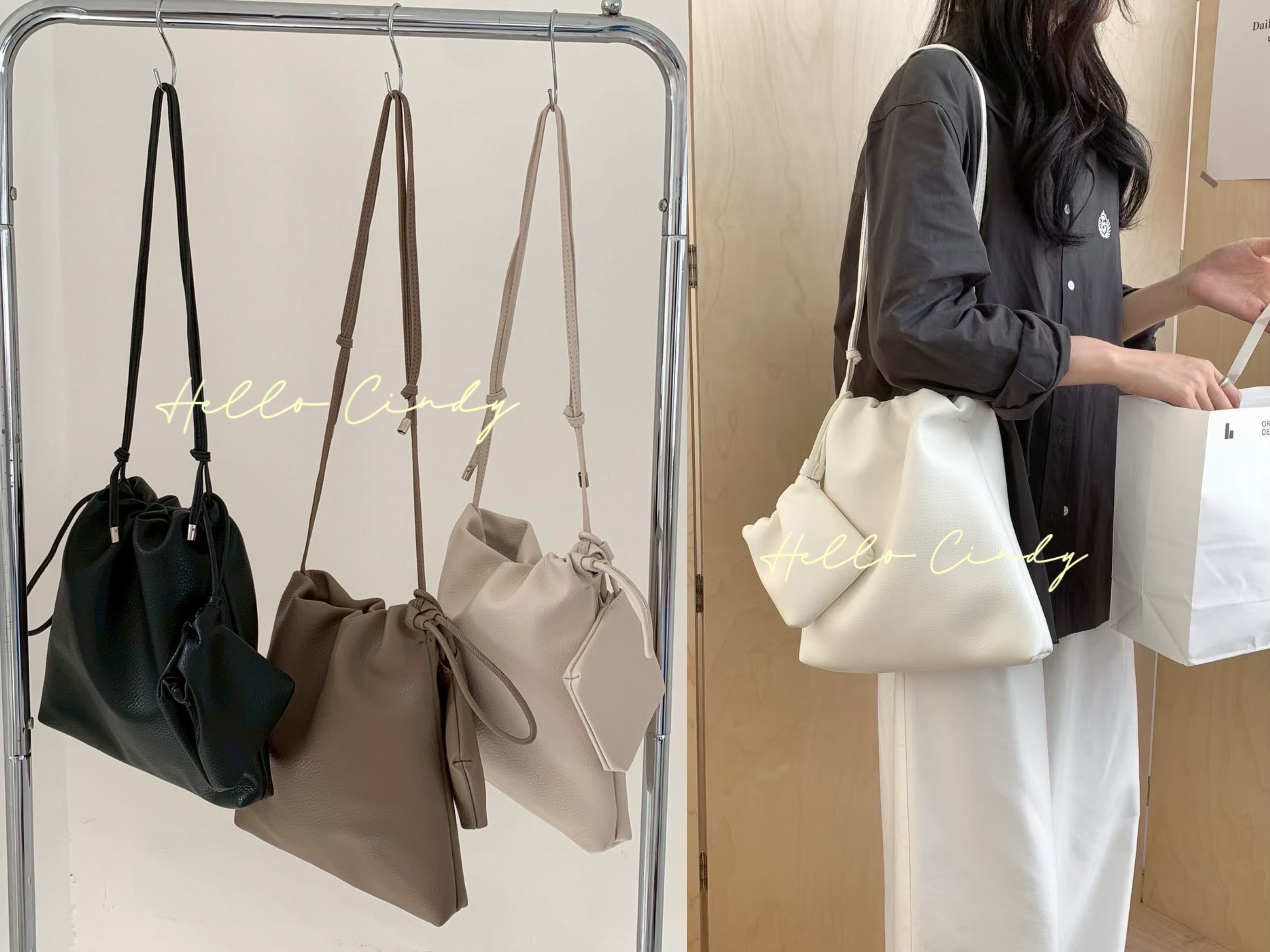 Baby系列 B04103 現貨+預購-簡約素色水桶子母包