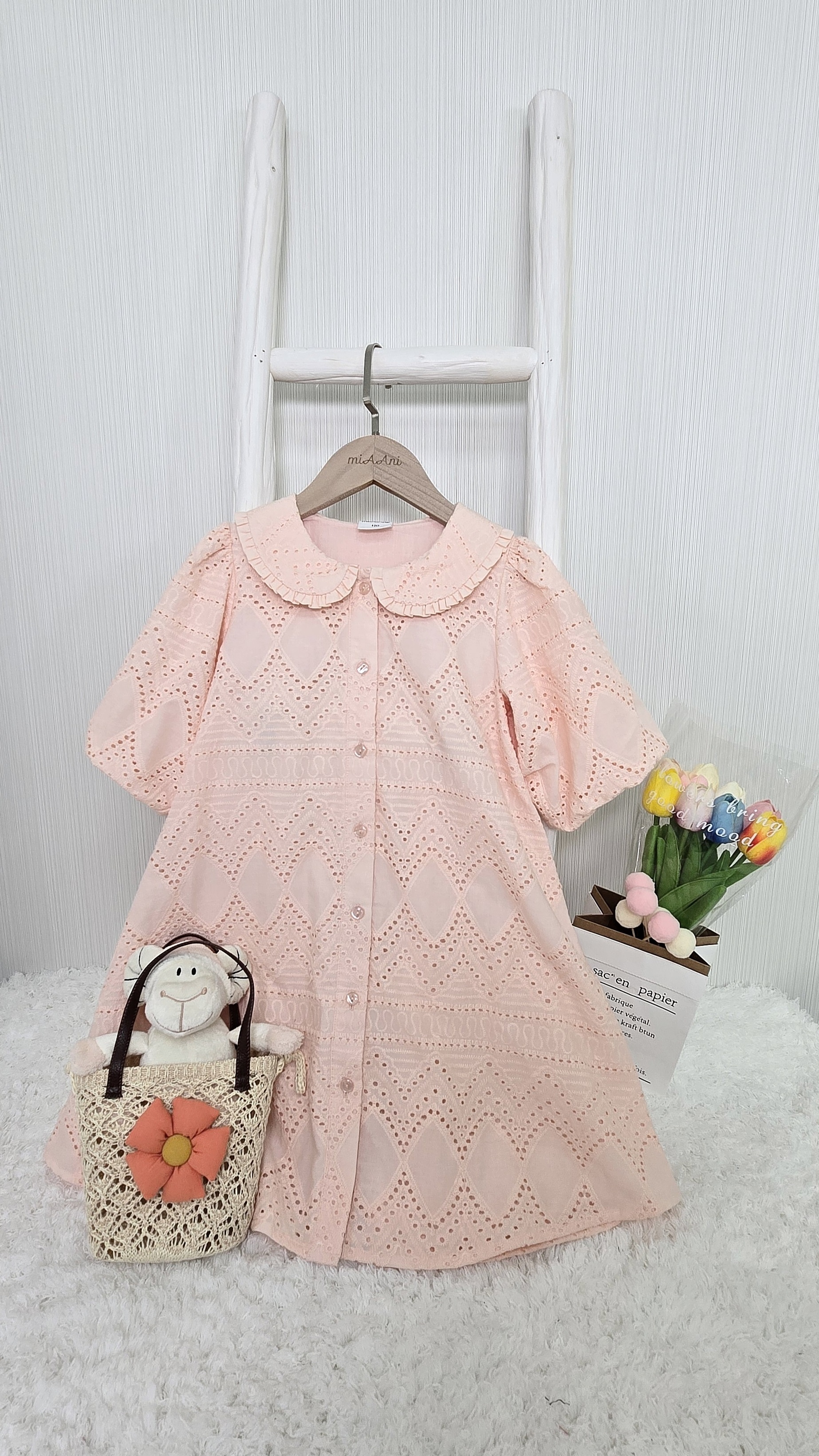 限量款 - Hazel 純棉車花連身裙