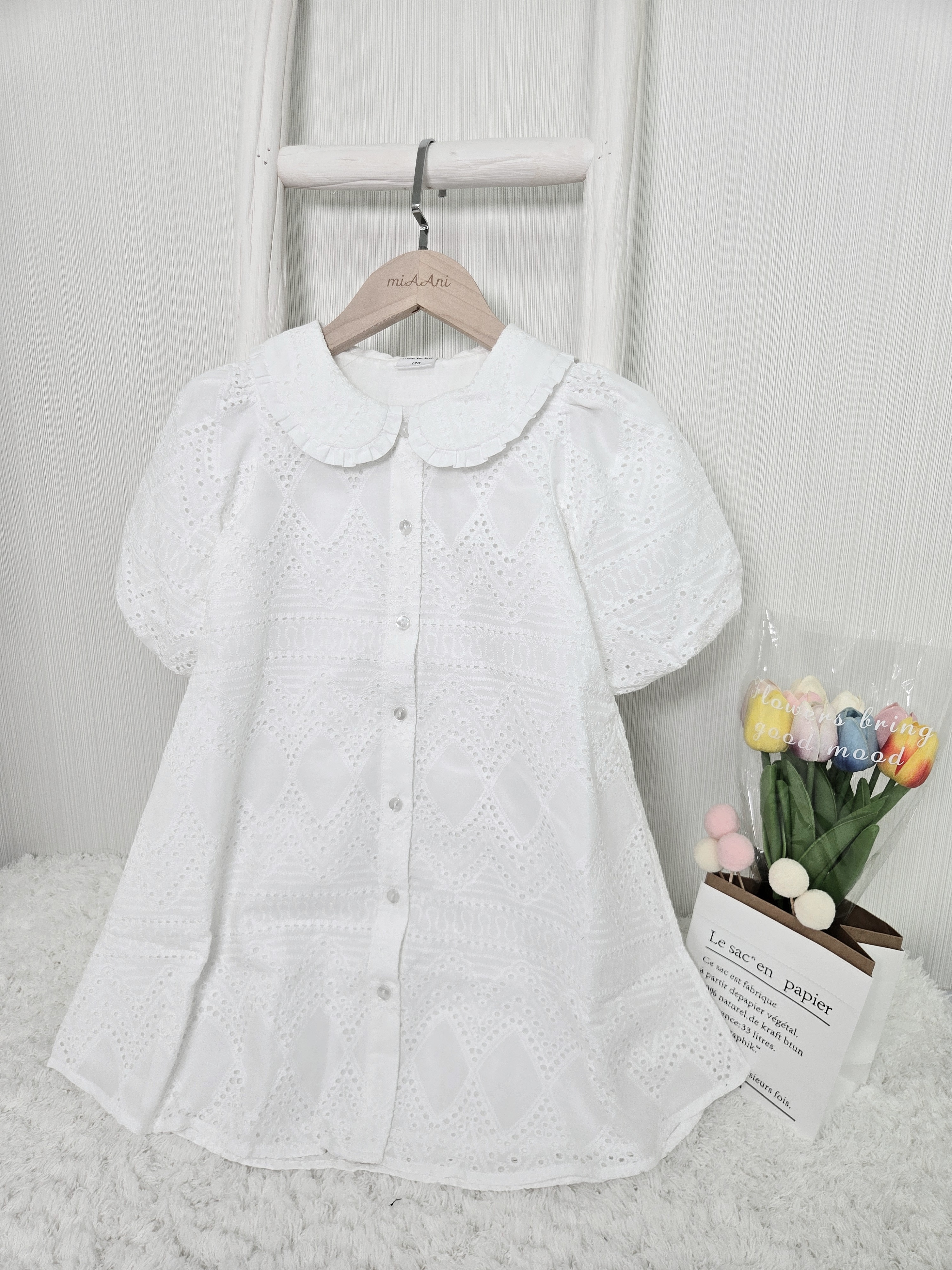 限量款 - Hazel 純棉車花連身裙