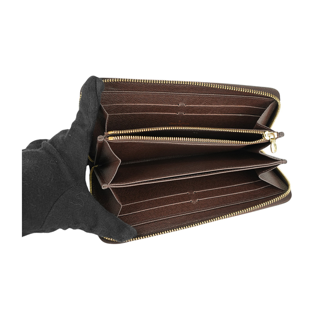 【Louis Vuitton / LV】棋盤格拉鏈長夾(棕色) CA2160