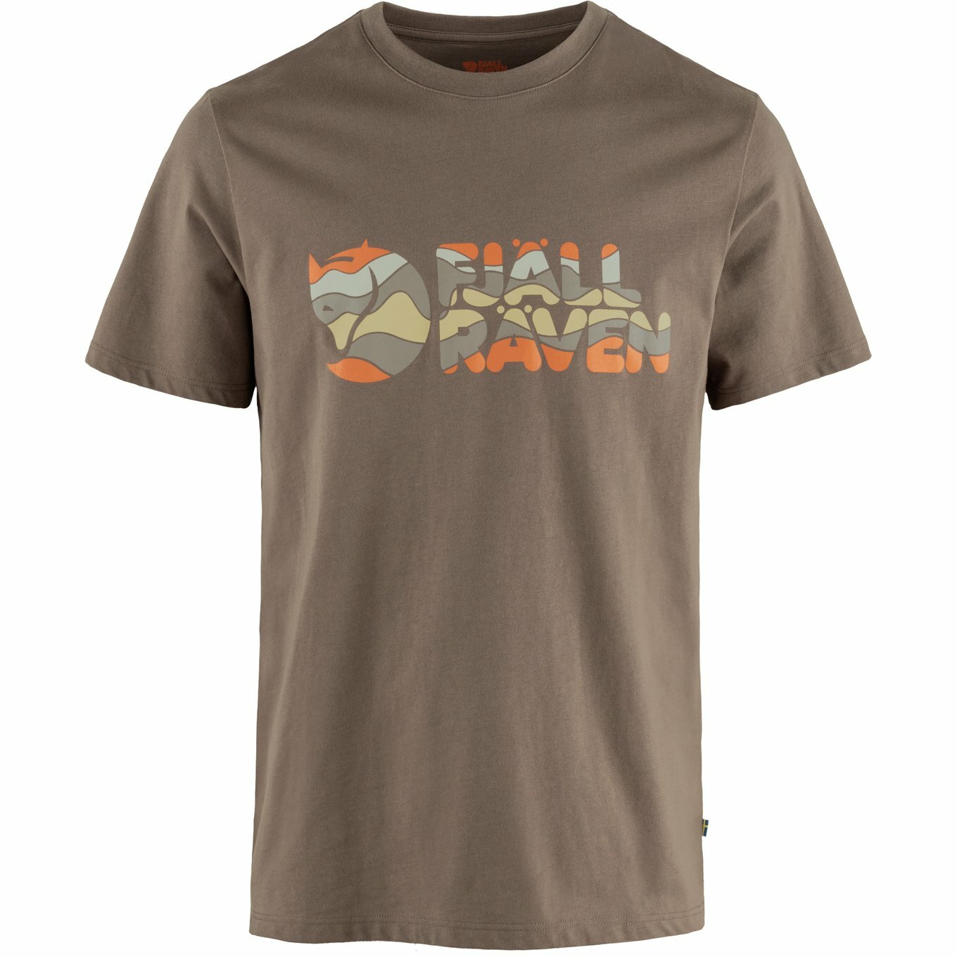 Fjallraven 北極狐 小狐狸 Multicolor Logo T-shirt M 男款 短袖T恤 有機棉短袖上衣 F12600268-244 麂皮棕 [HappyOutdoor]