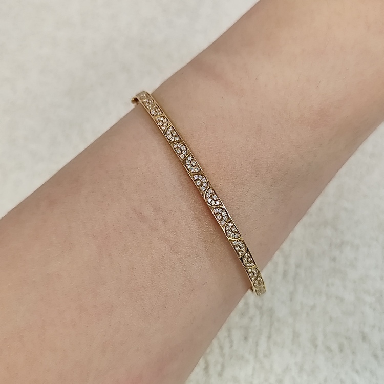 18KY Diamond Bangle