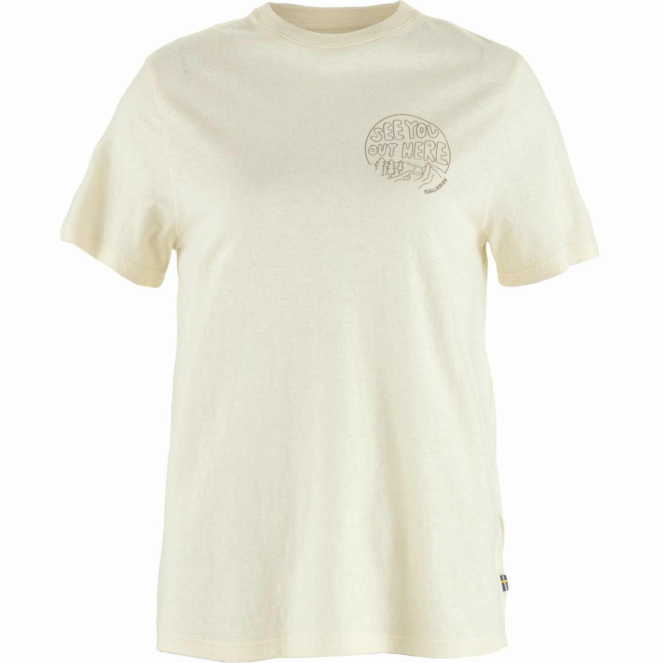 Fjallraven 北極狐 小狐狸 Hemp Blend Out Here T-shirt W 女款 短袖T恤 有機棉短袖上衣 F14600215-113 粉筆白 [HappyOutdoor]