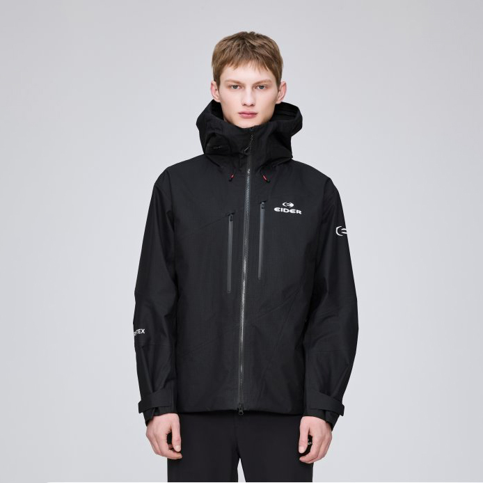【EIDER】男HERITAGE 3L GTX防水外套/25EDMP25731-[淺灰、 經典黑]