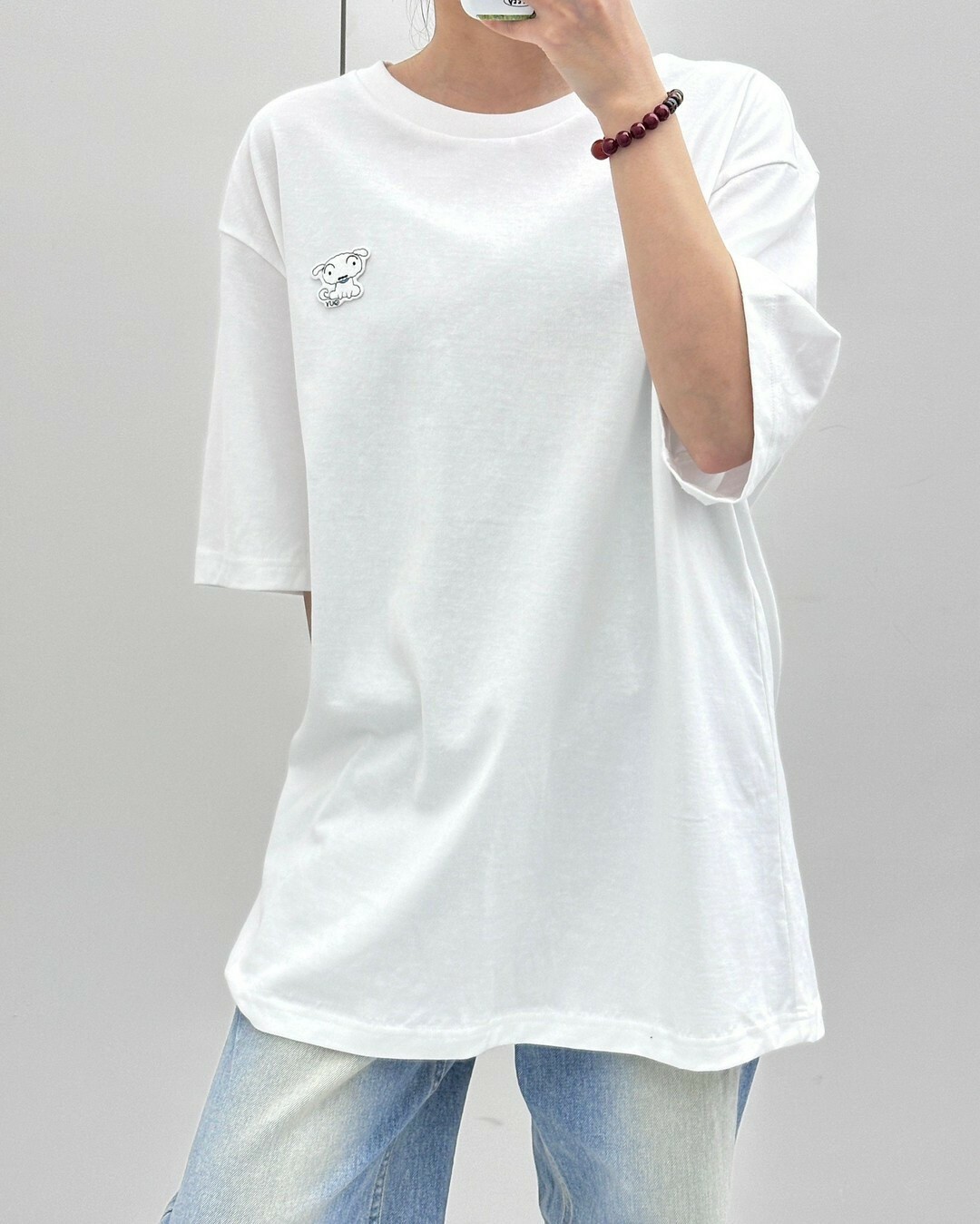 #韓國連線預購 SPAO x 蠟筆小新 胸前刺繡 小新 小白 兩件組