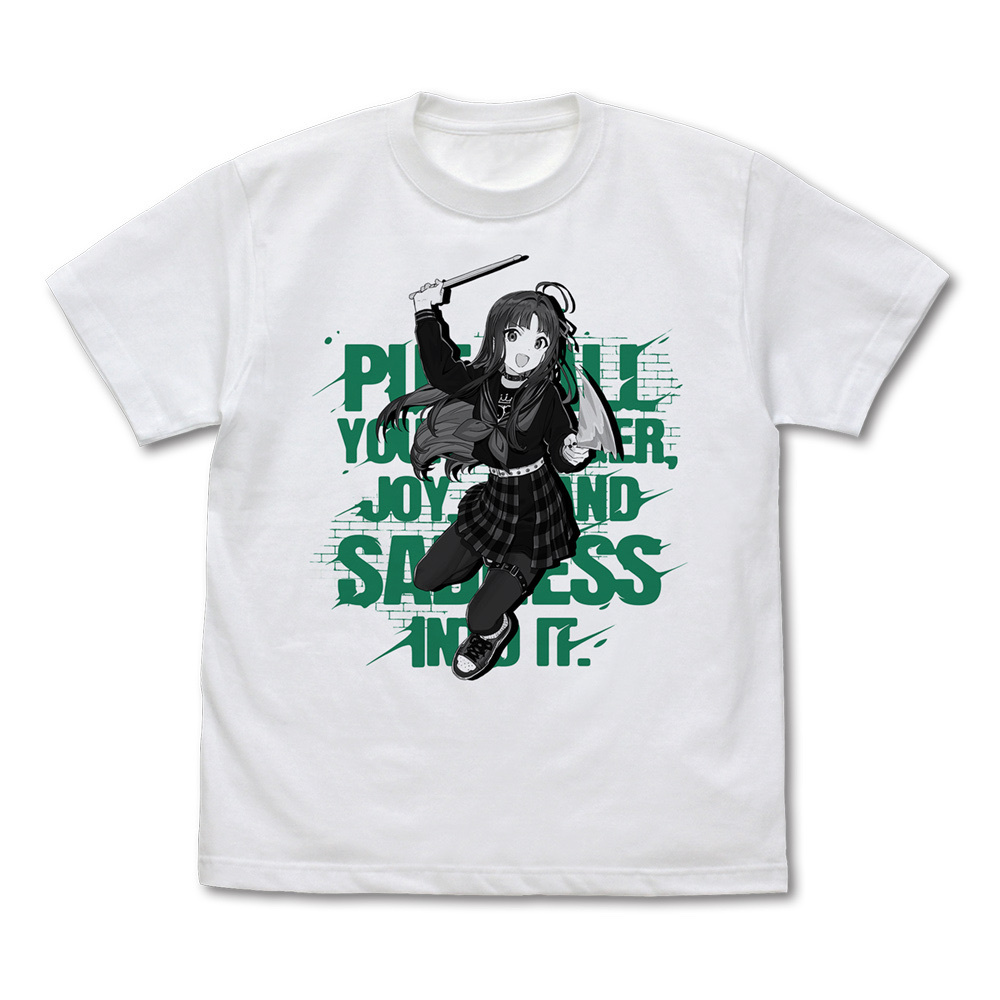 Cospa 0512 安和すばる「全部ぶちこめ。」 Tシャツ [ガールズバンドクライ] WHITE