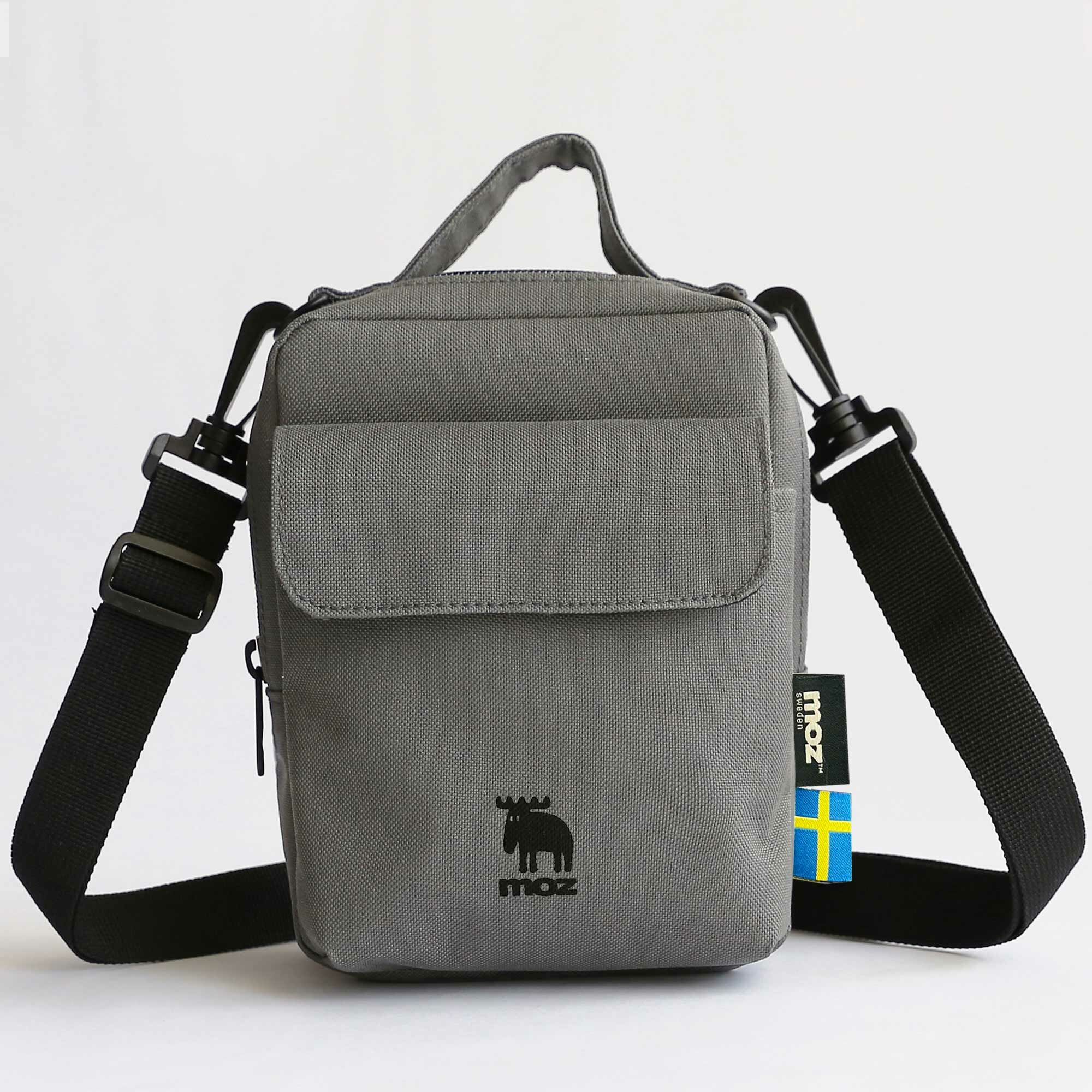 moz瑞典 駝鹿 內層防水 厚片吐司包 旅行小包 (水泥灰)