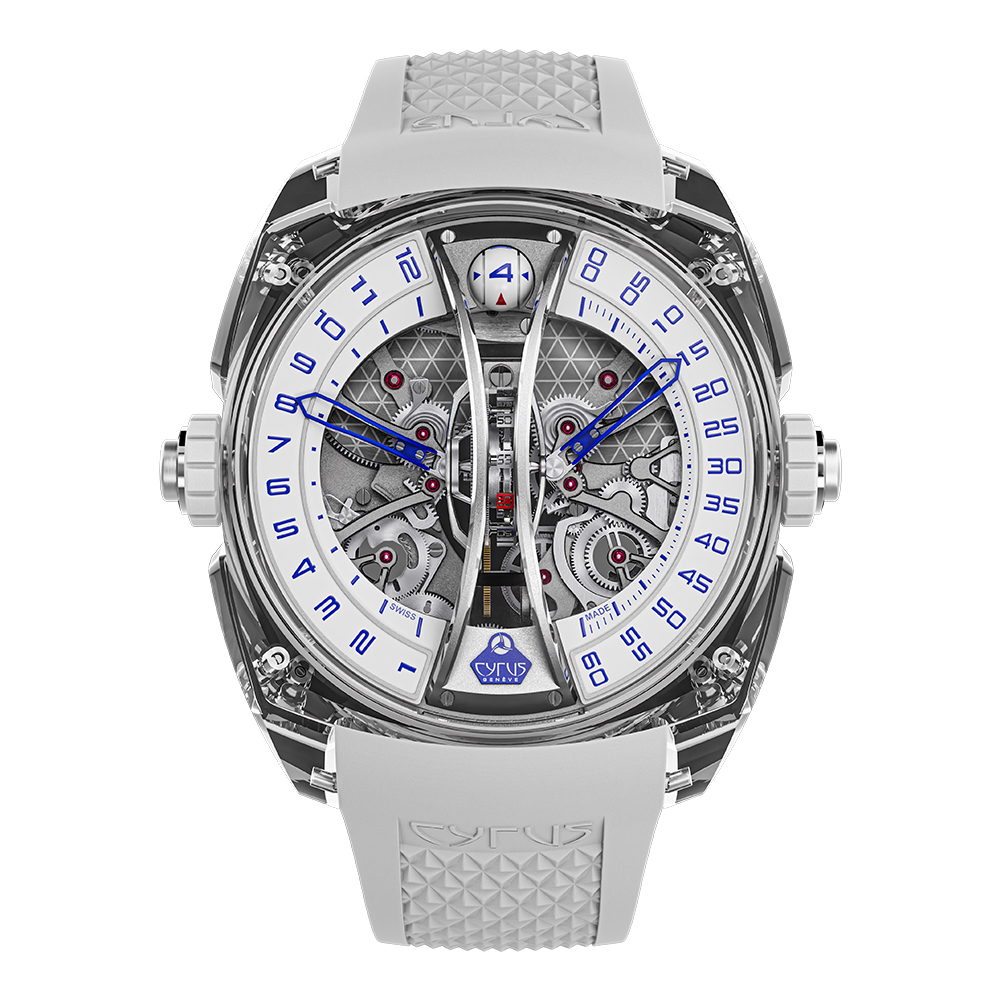 KLEPCYS VERTICAL TOURBILLON SAPPHIRE BLUE 垂直鏤空藍寶石水晶陀飛輪