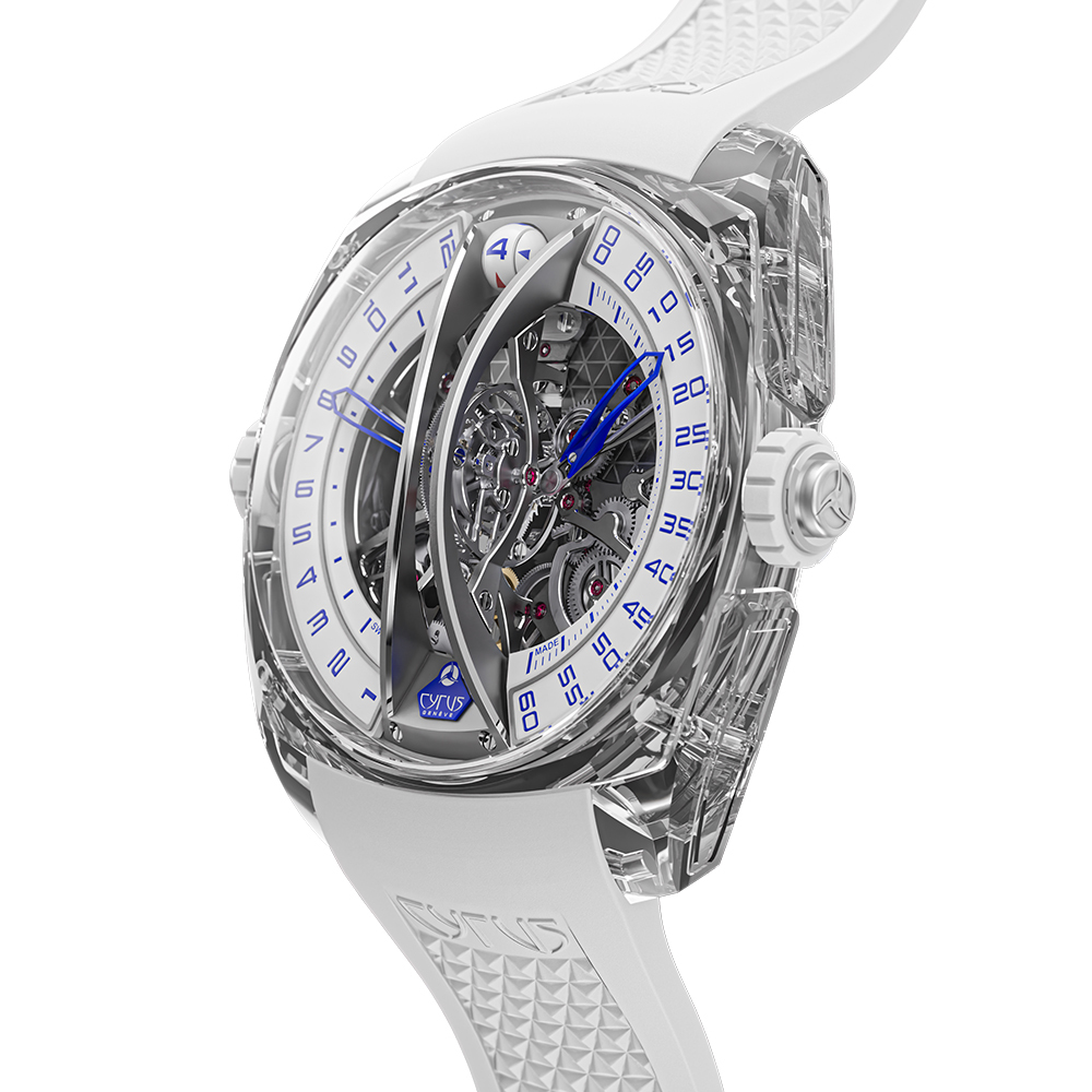 KLEPCYS VERTICAL TOURBILLON SAPPHIRE BLUE 垂直鏤空藍寶石水晶陀飛輪