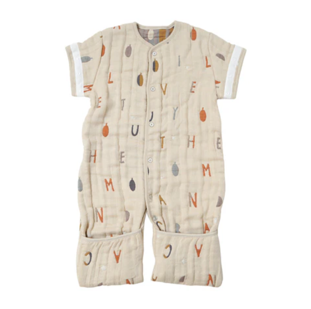 日本製 Hoppetta 6way 含羊毛六重紗有袖保暖睡袋 6個月-7歲