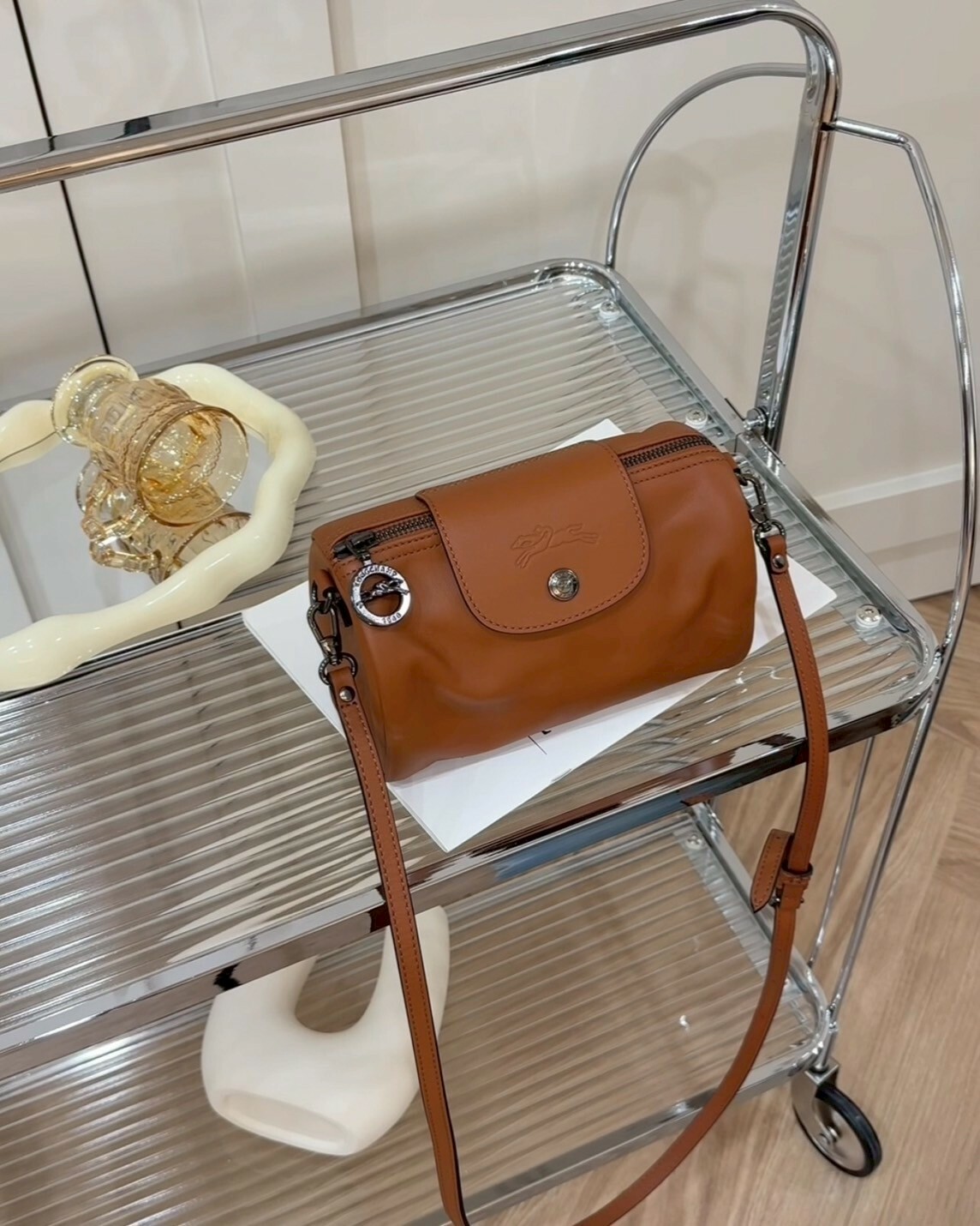 LONGCHAMP｜LE PLIAGE XTRA 圓筒包 棕色