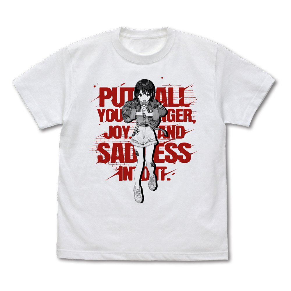 Cospa 0512 井芹仁菜「全部ぶちこめ。」 Tシャツ [ガールズバンドクライ] WHITE
