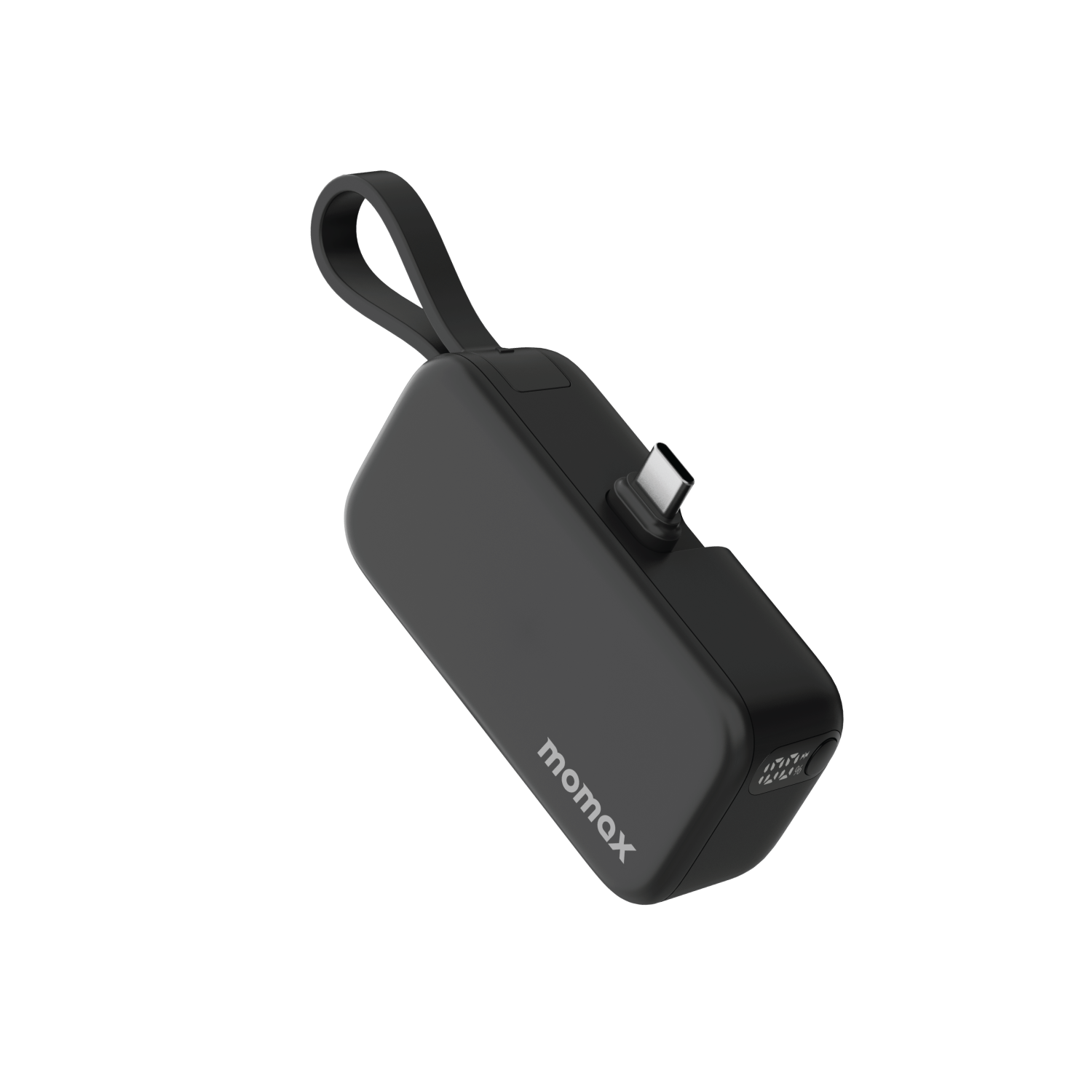 MOMAX 1-Power Mini 5000mAh USB-C摺疊充電插頭及USB-C線移動電源(黑色)IP130D《香港行貨》《2年保養》