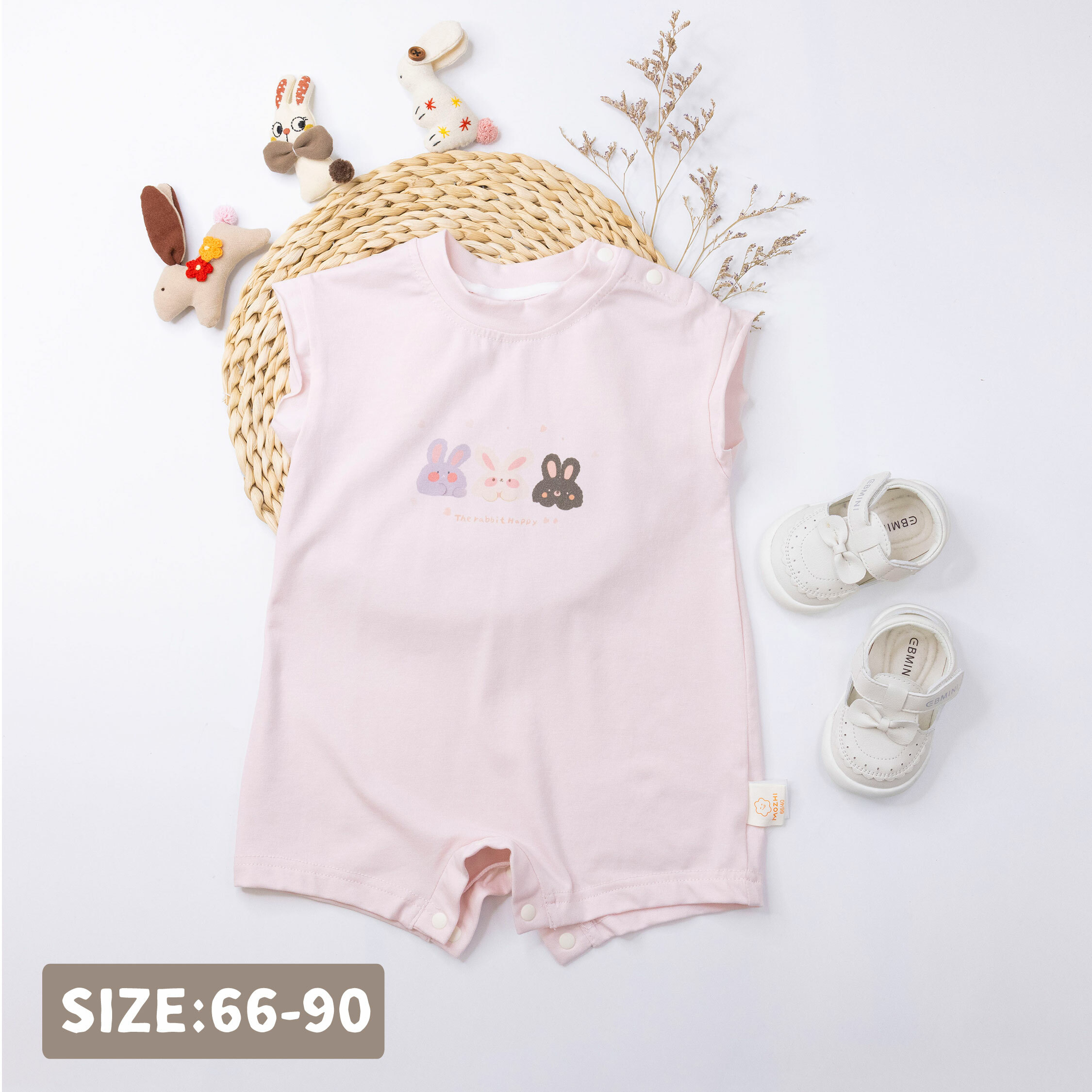 【JG0488】三隻小兔造型立體耳朵連身衣