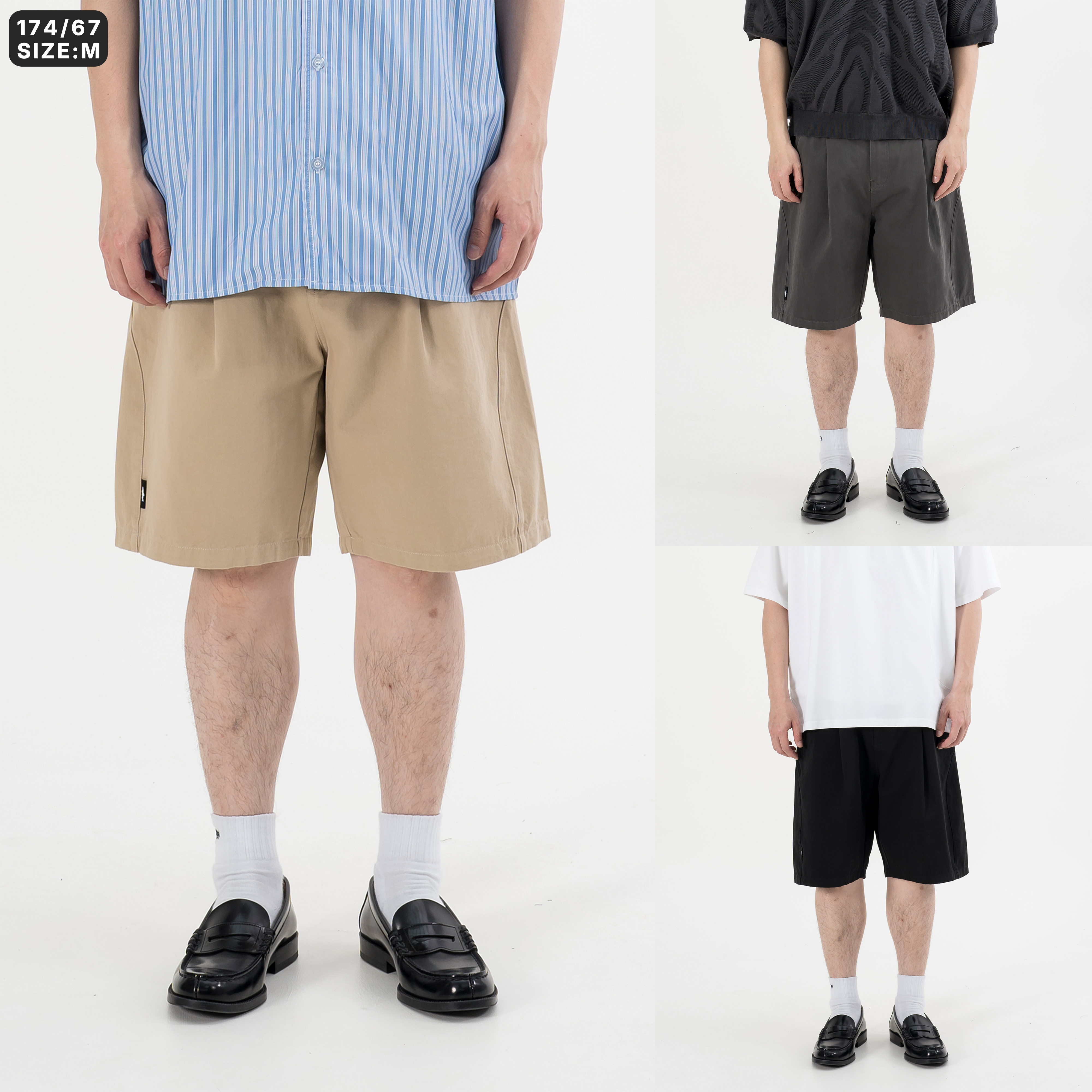 AGILITY Wide Leg Tailored Chino Shorts 打褶 弧形闊腿 短褲 [S1]