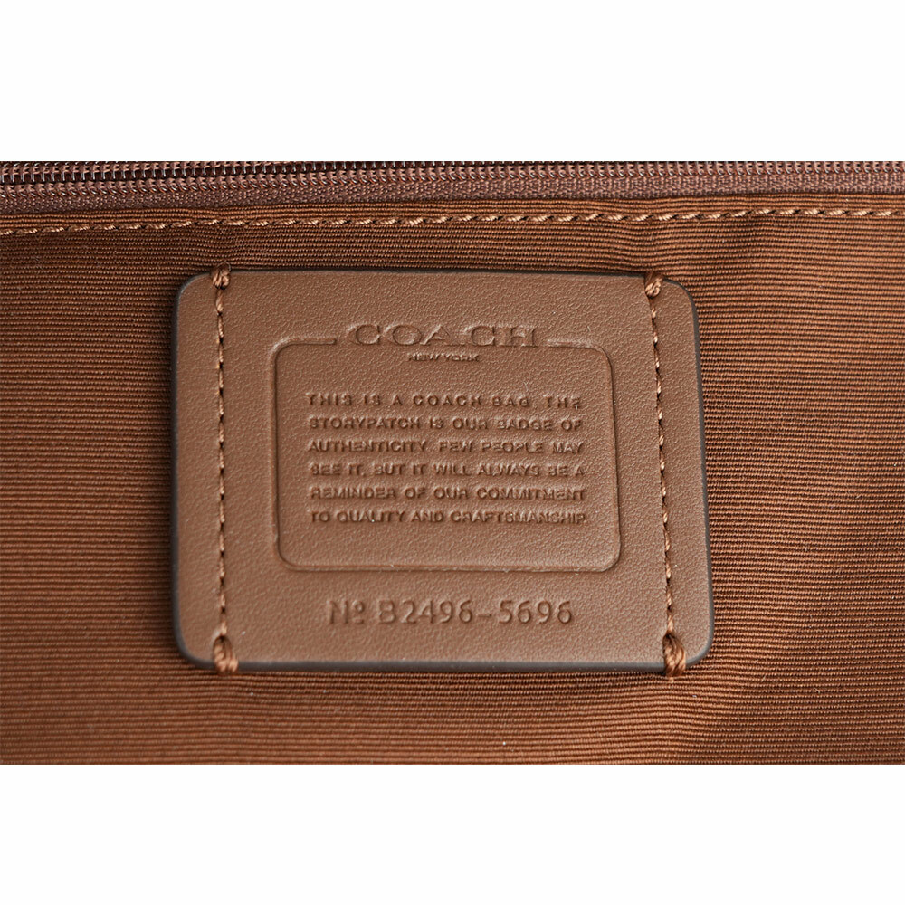 【COACH】City 塗層帆布托特包(卡其/焦糖色) 5696 IME74