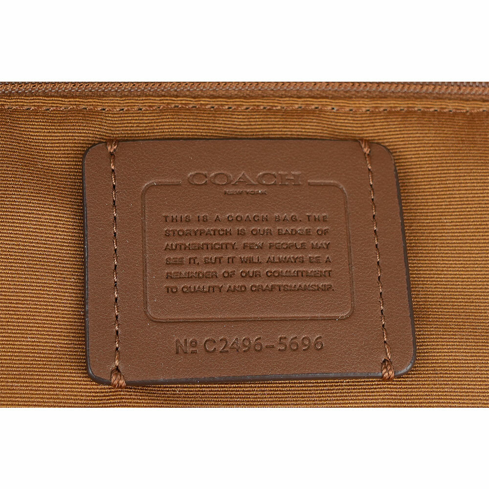 【COACH】City 塗層帆布托特包(淺卡其/焦糖色) 5696 IMNLJ