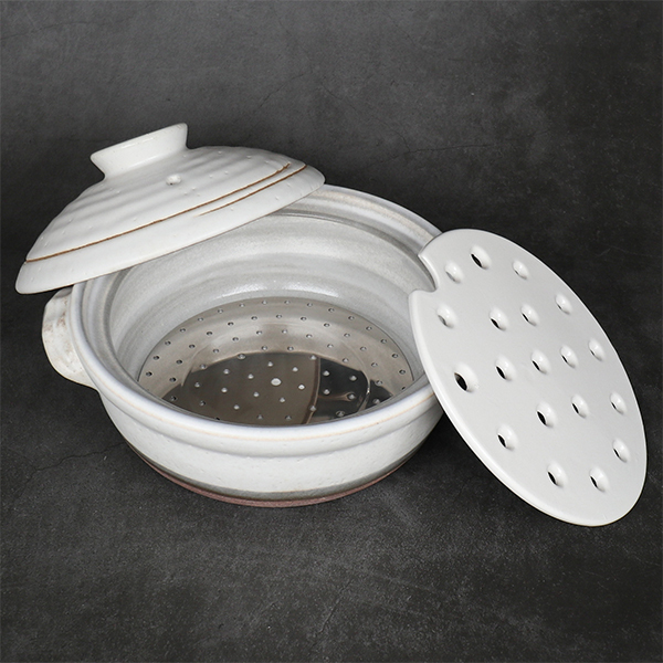 【萬古燒】粉引 6號IH土鍋