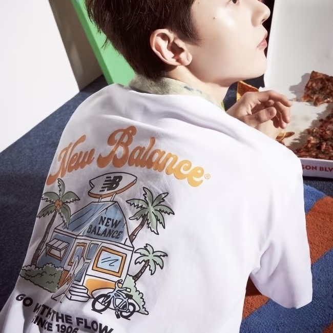 NEW BALANCE NB BOY 夏日城市探索系列 SURF SHOP IU同款  短袖 短T 男女同款