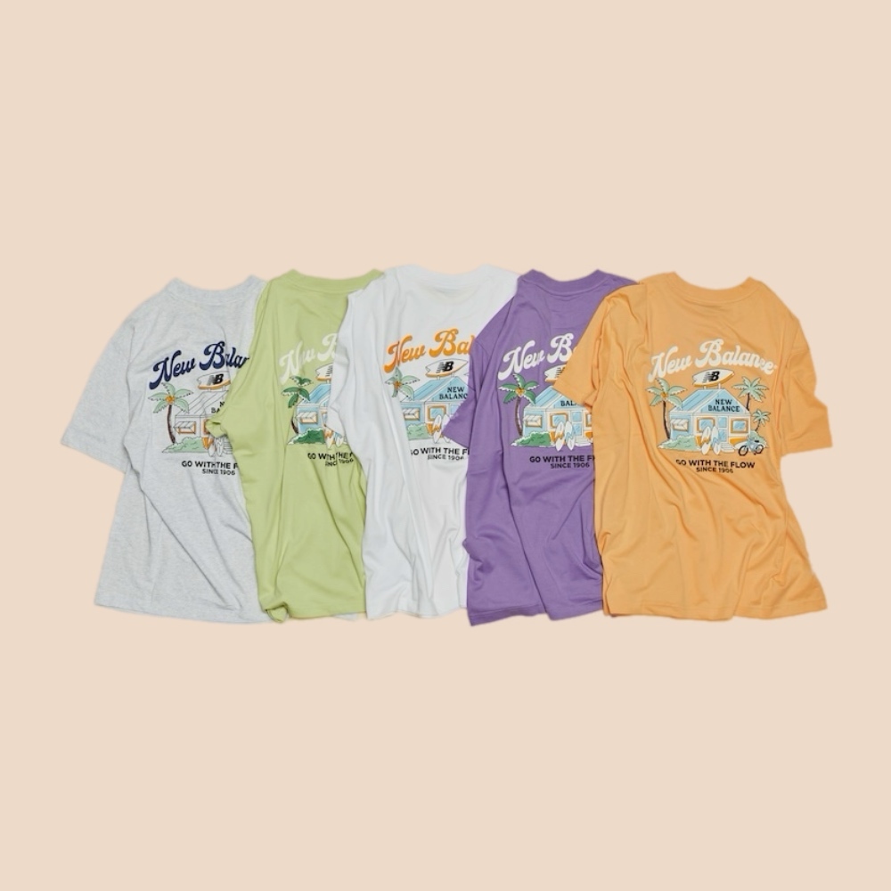 NEW BALANCE NB BOY 夏日城市探索系列 SURF SHOP IU同款  短袖 短T 男女同款