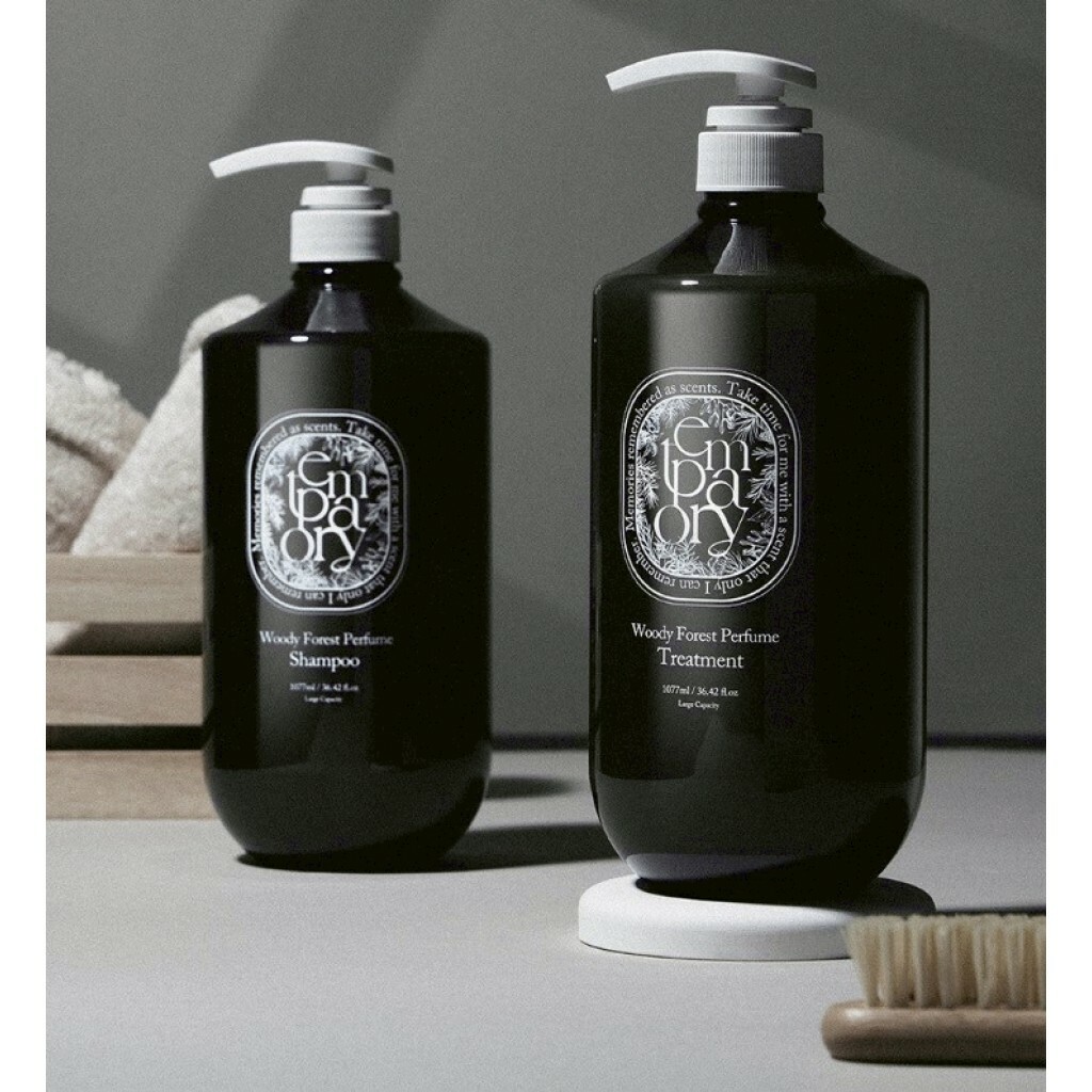 韓國 TEMPORARY 深林木質香氛洗髮露&護髮乳-1077ml