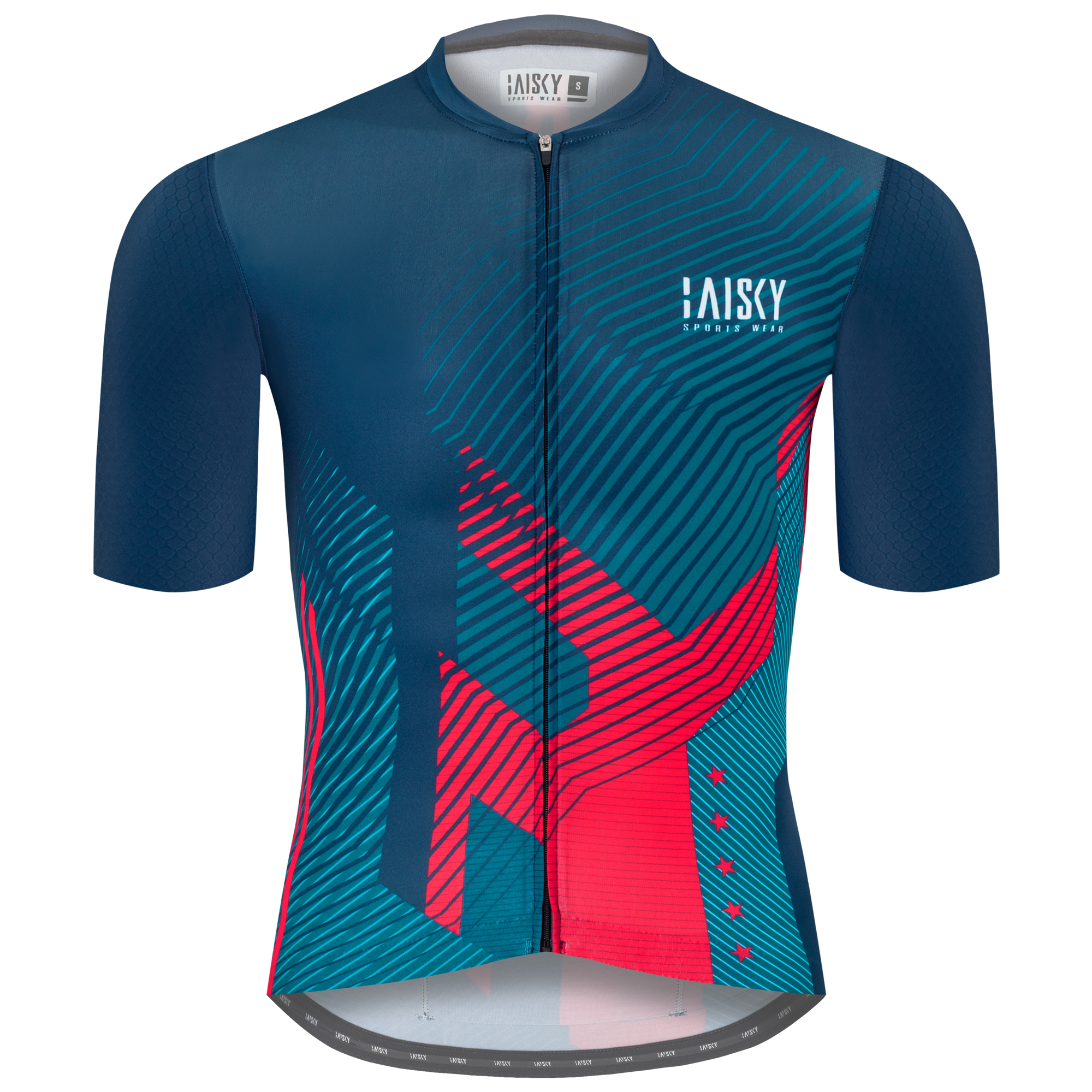 男款空力短車衣 幻星 藍