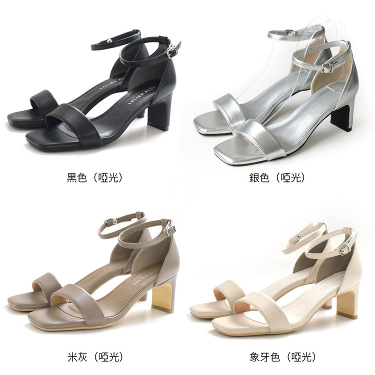 精緻女孩 板跟踝帶涼鞋【CX3124】