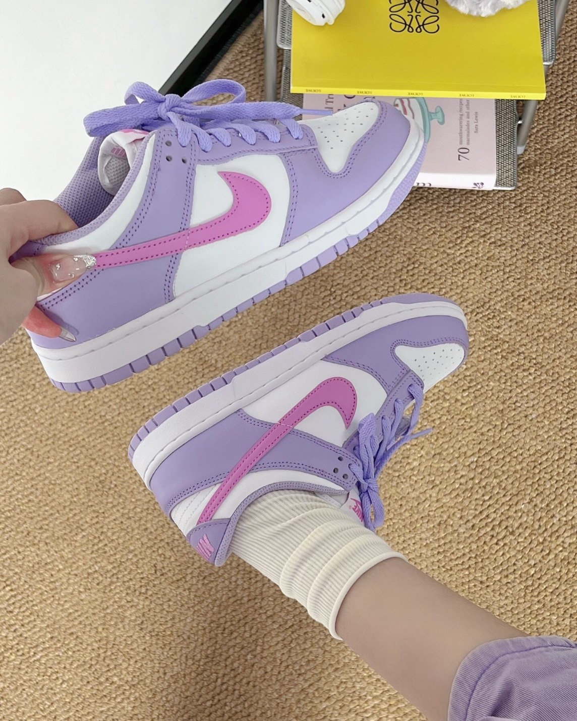 Nike Dunk Low 兒童 紫白