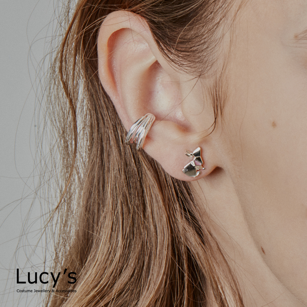 Lucy's-純銀摺紙系列｜珍珠母貝兔子耳環(99827)