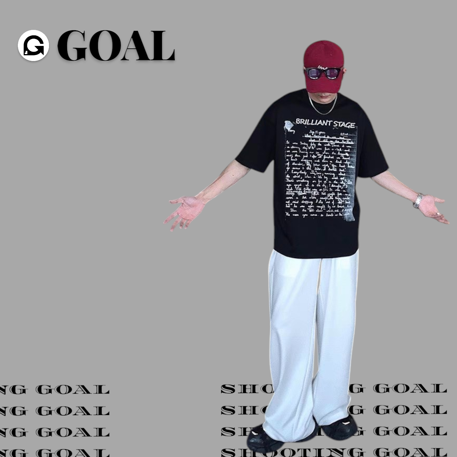 (GOAL) 美式字母 重磅 短袖 6675