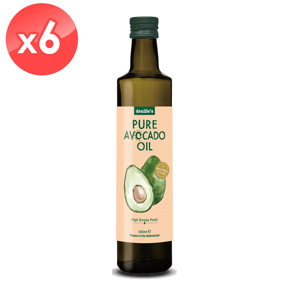 【Denille's】純酪梨油6瓶組 (500毫升/瓶) /荷蘭製造