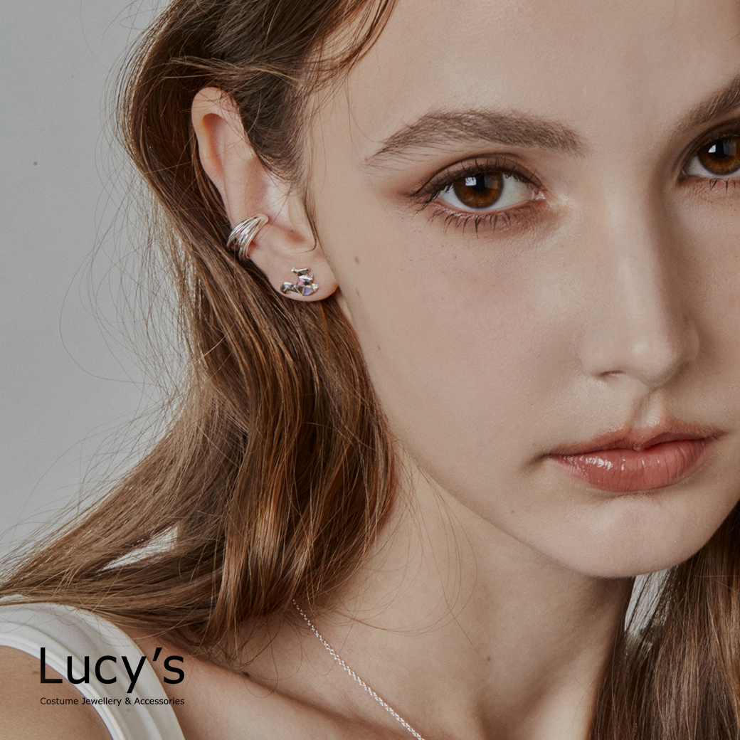 純銀摺紙系列｜珍珠母貝松鼠 耳環 (99828)