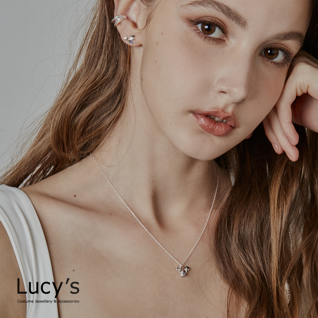 純銀摺紙系列｜珍珠母貝松鼠 項鍊 (99841)