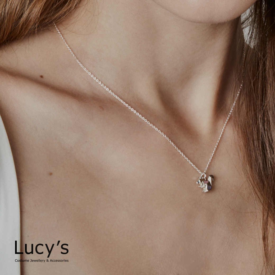 Lucy's-純銀摺紙系列｜珍珠母貝松鼠項鍊(99841)