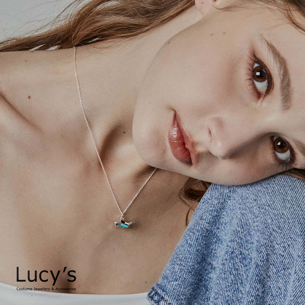 純銀摺紙系列｜鯨魚 項鍊 (二色) (96177/60364)