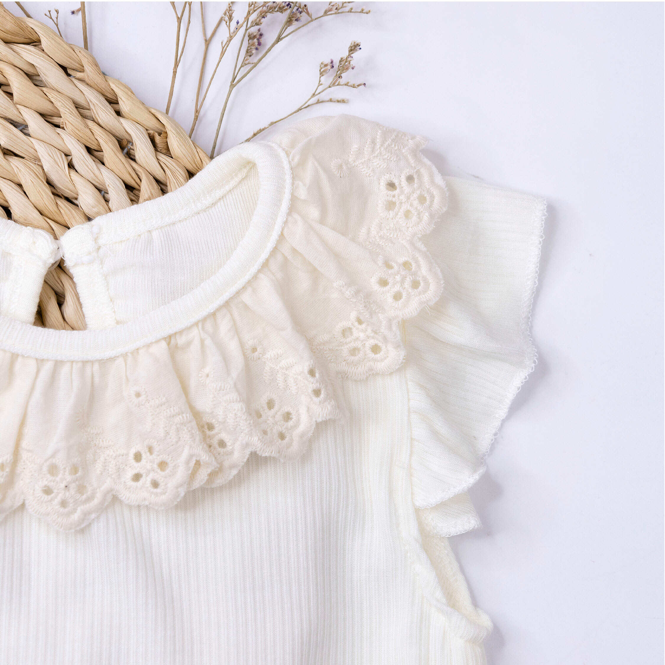 【JG0499】祕密花園緹花領刺繡套裝