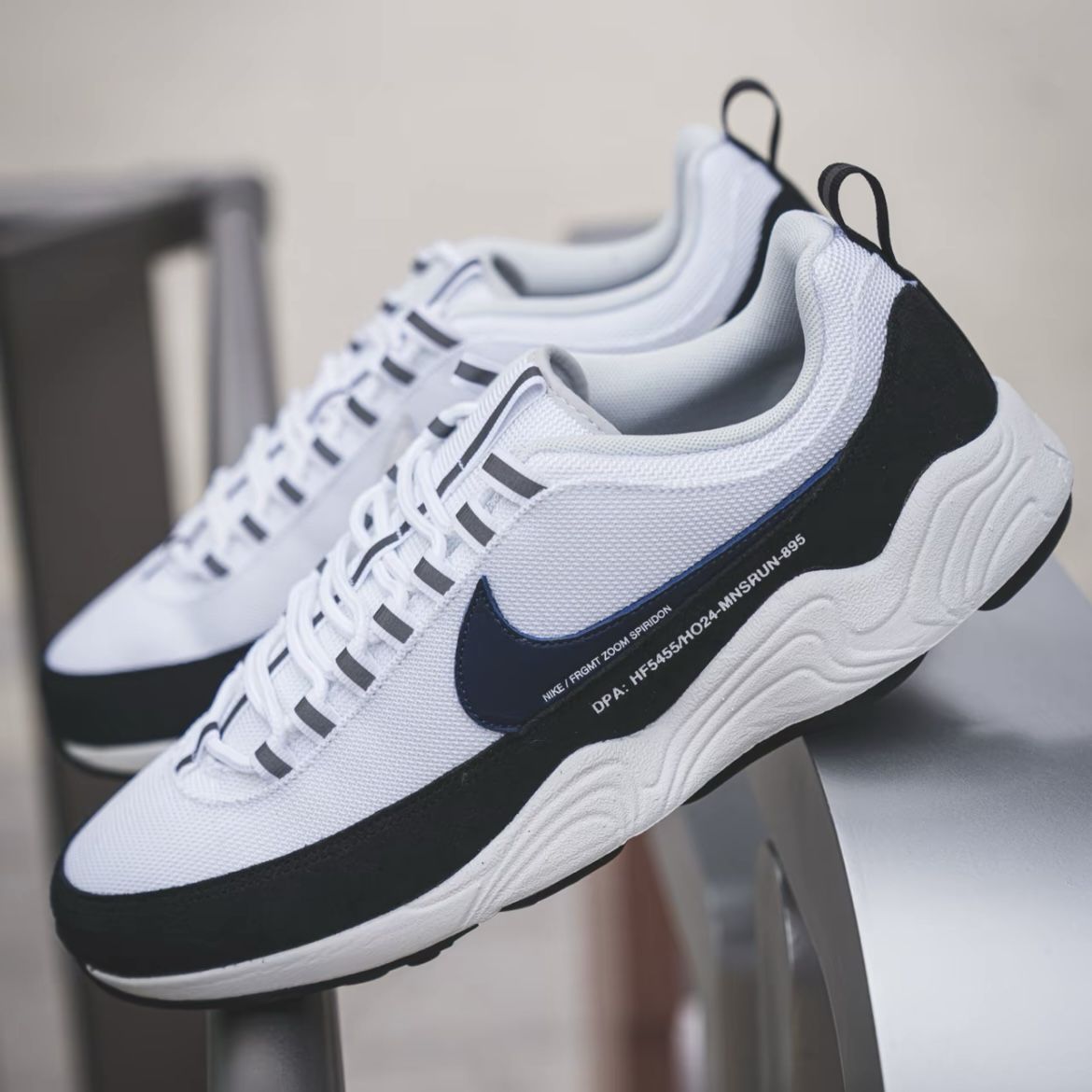 Nike Air Zoom Spiridon x Fragment "Blue Void" 藤原浩 深藍白 聯名 低筒運動休閒鞋