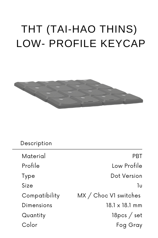PBT low profile keycaps for mechanical keyboard